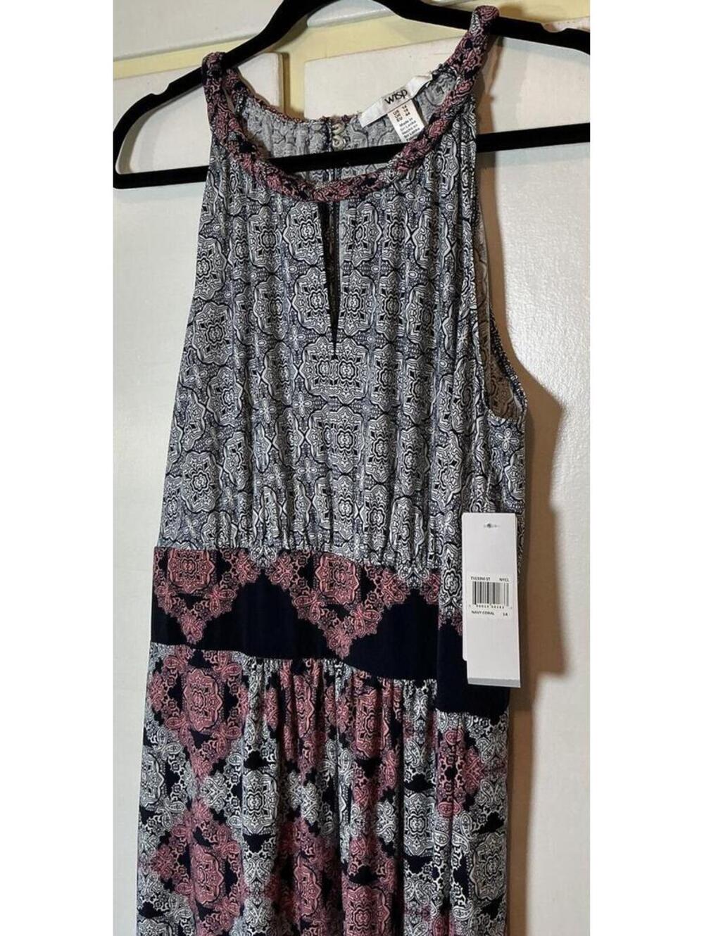 WISP Sleeveless Dress NWT Women's Size 14 Wedding guest summer